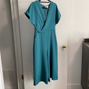 Leith Women Cropped Jumpsuit, Aquamarine